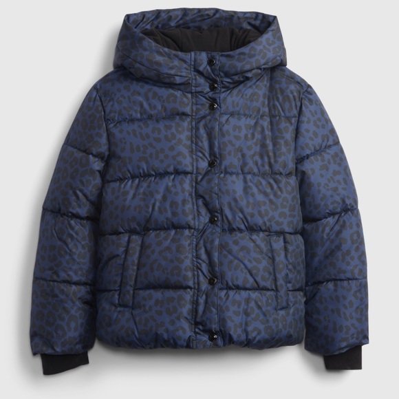 GAP Other - Gap cold control max puffer jacket navy leopard girl medium